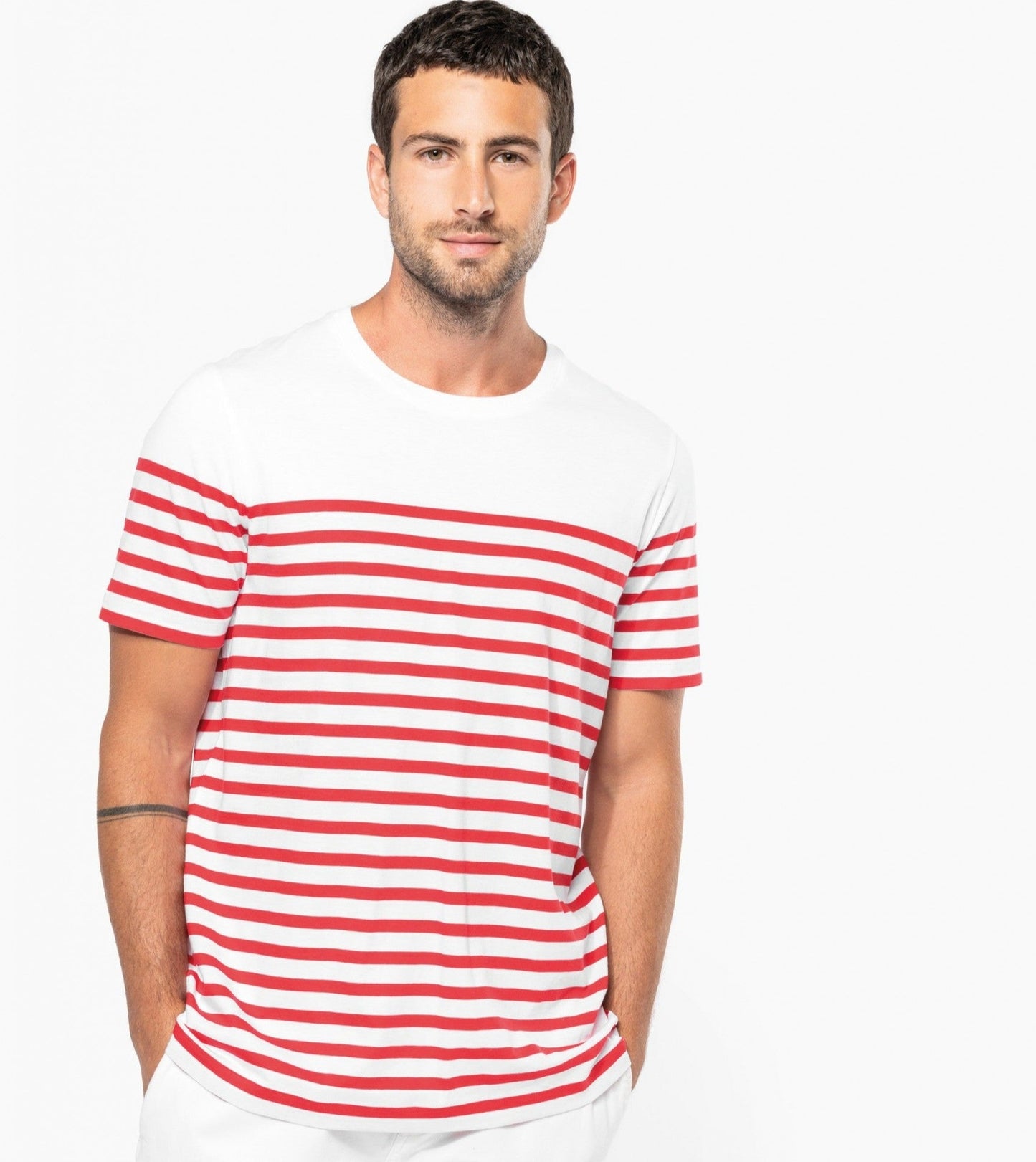 SNC3033-T-SHIRT MARIN EN COTON BIOLOGIQUE HOMME