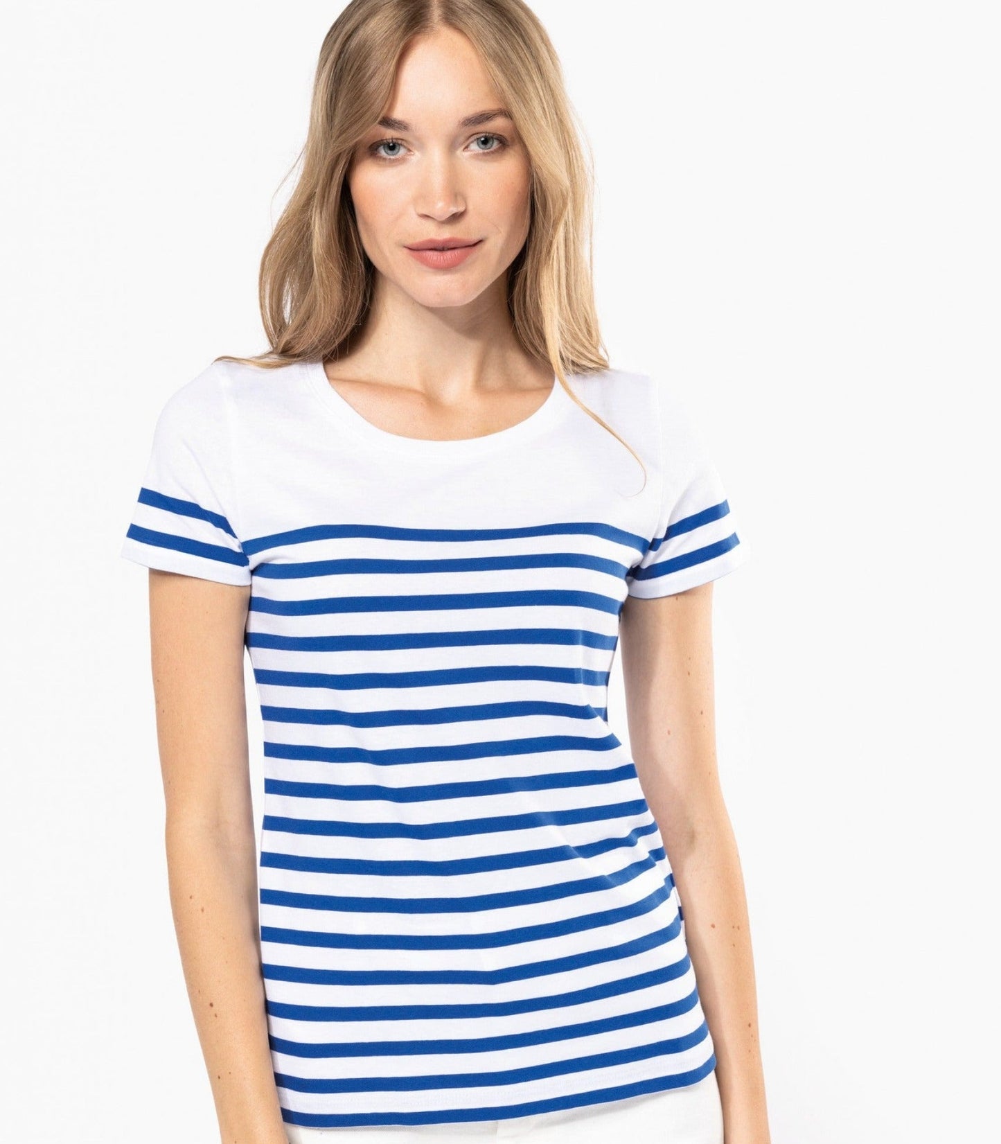SNC3034-T-SHIRT MARIN EN COTON BIO POUR FEMME