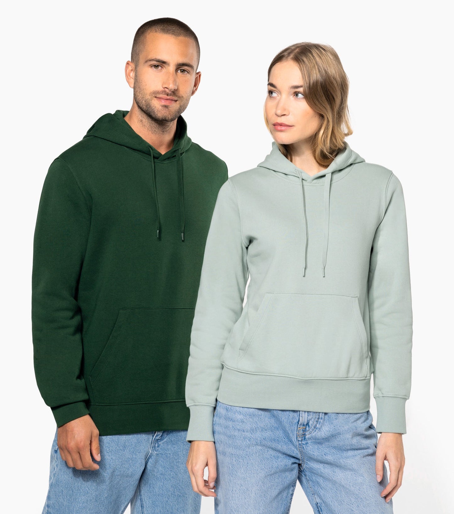 SN4028 - FELPA DA DONNA ECO-RESPONSABILE CON CAPPUCCIO