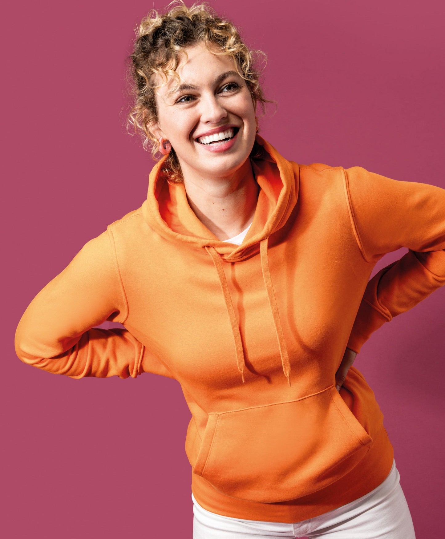 SN4028 - FELPA DA DONNA ECO-RESPONSABILE CON CAPPUCCIO