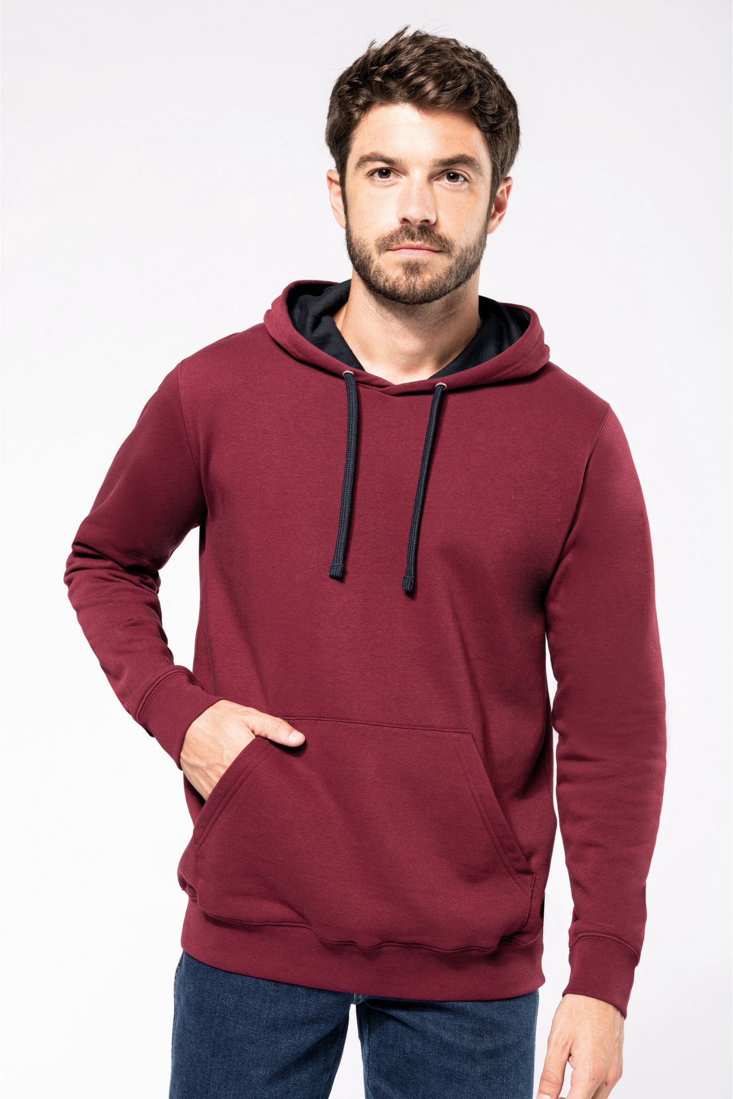 SN446 - SWEAT À CAPUCHE CONTRASTANT