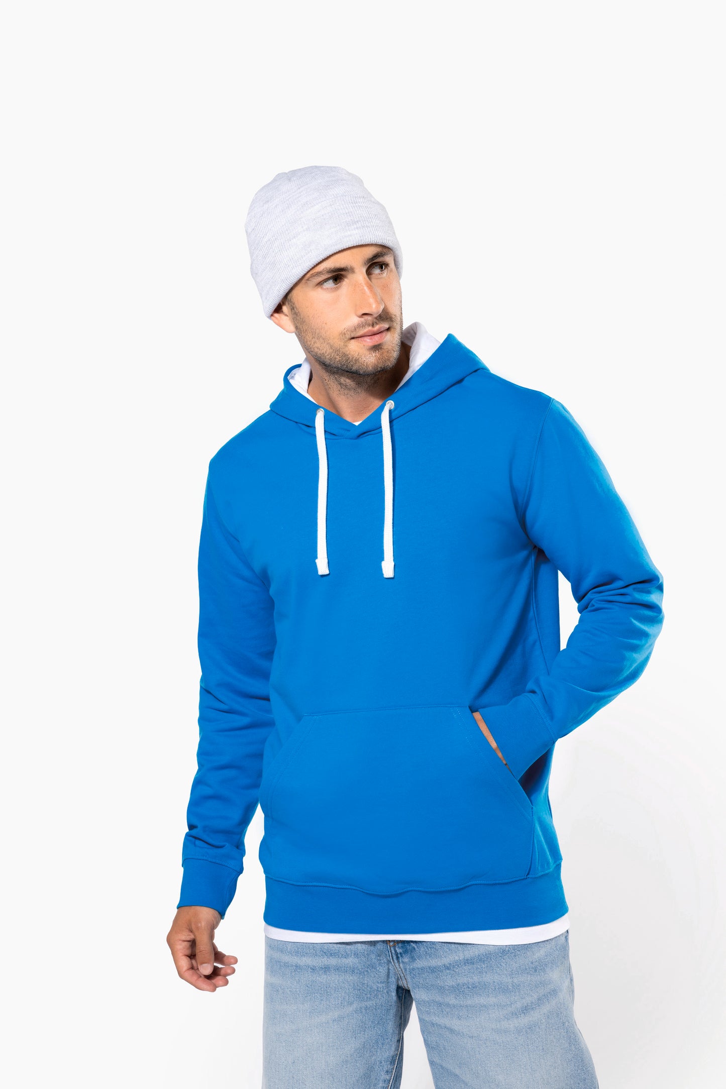 SN446 - SWEAT À CAPUCHE CONTRASTANT