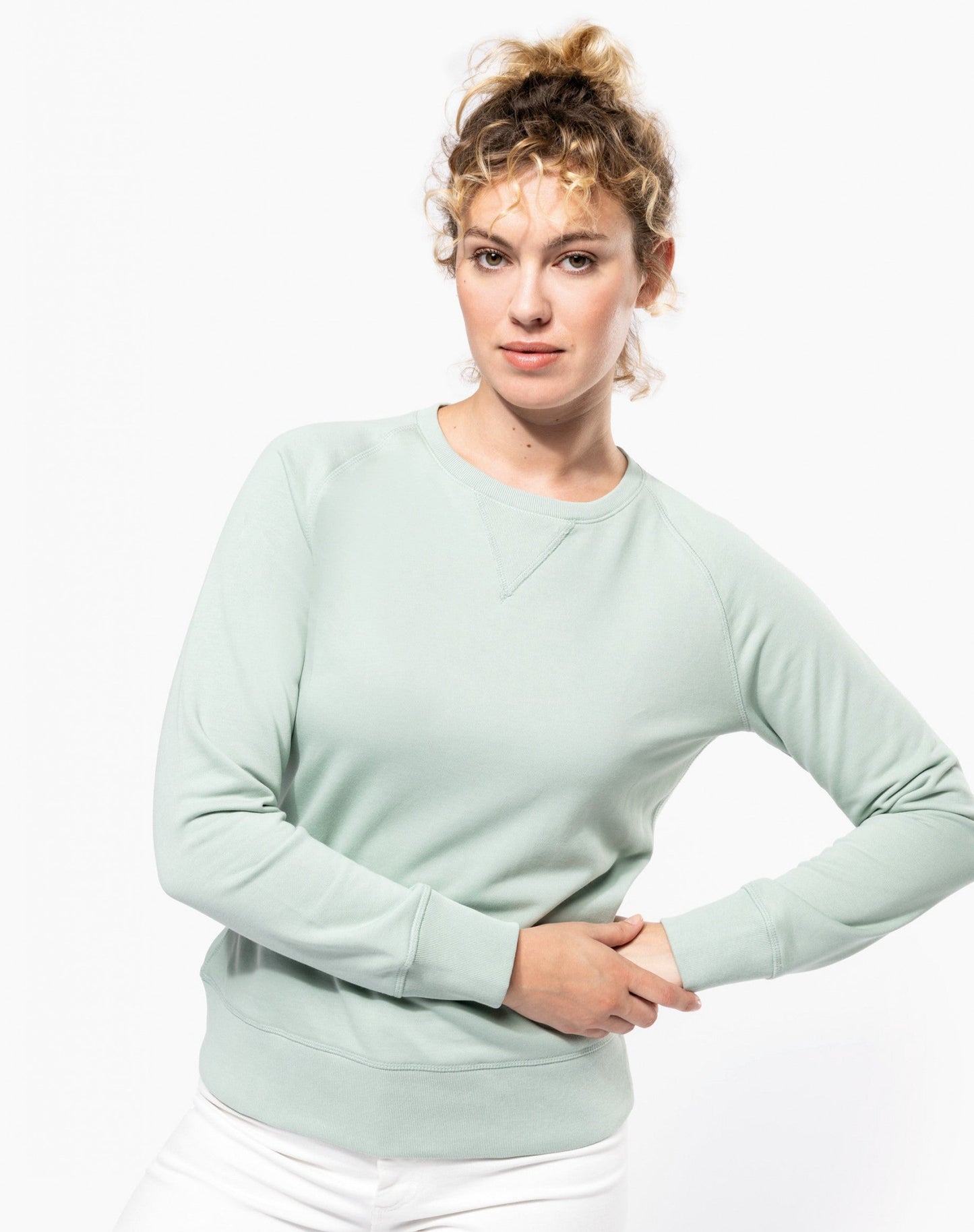 SN481 SWEAT-SHIRT COL ROND EN COTON BIO FEMME