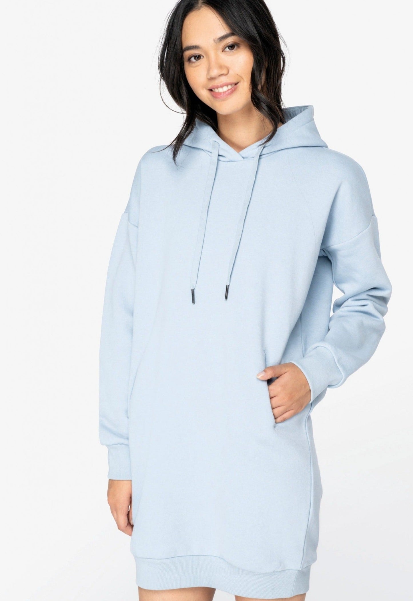 SN5005 - ABITO IN FELPA CON CAPPUCCIO ECO DA DONNA