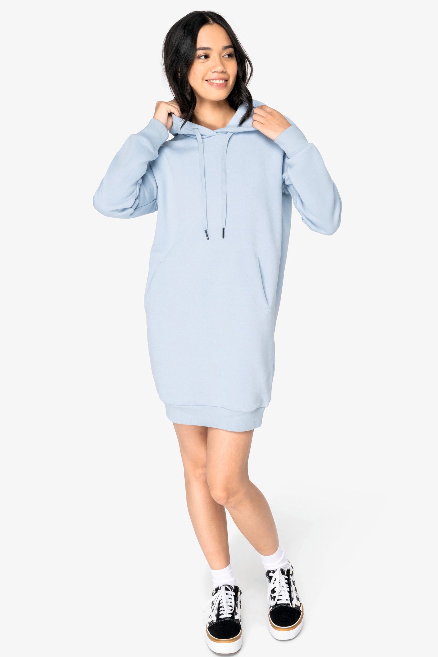 SN5005 - ABITO IN FELPA CON CAPPUCCIO ECO DA DONNA