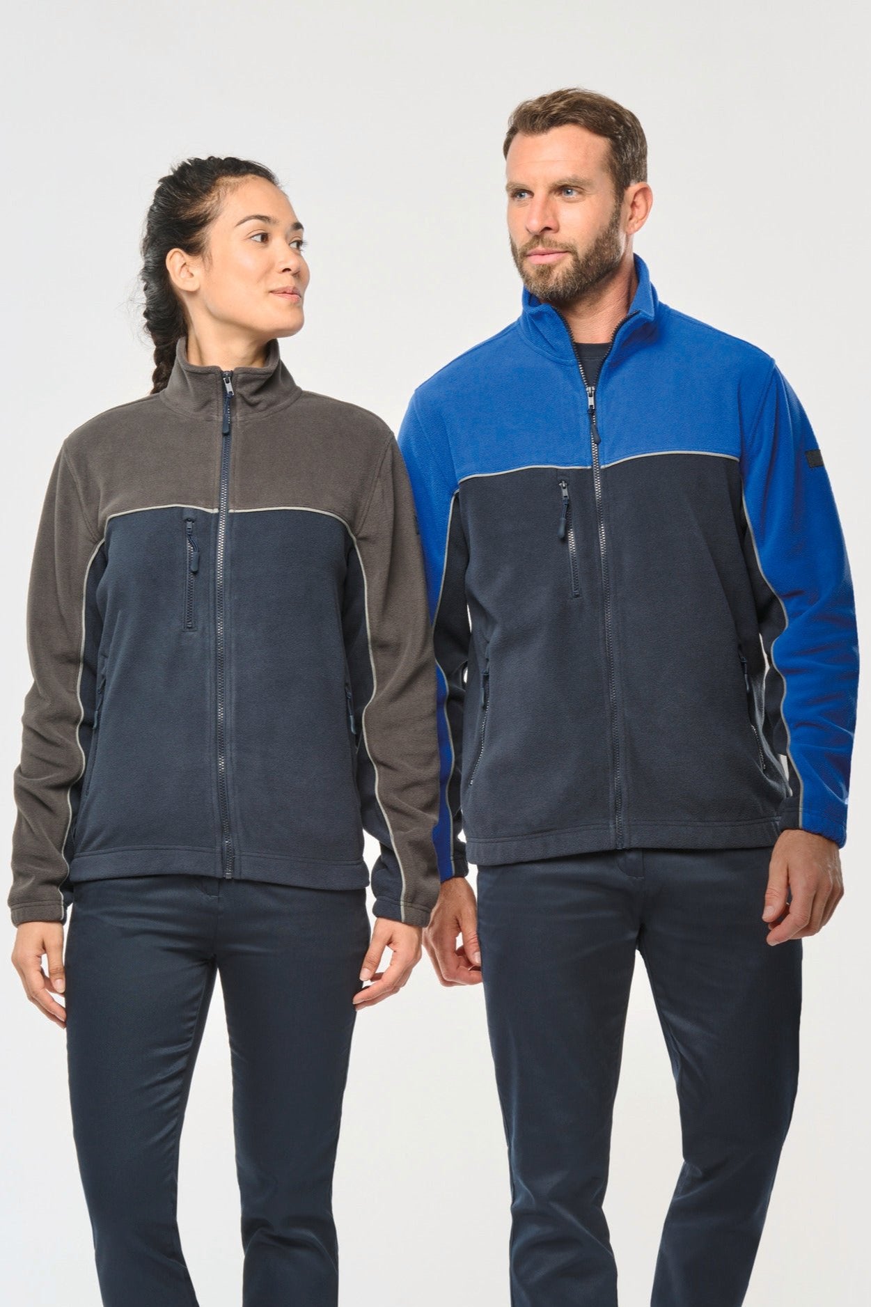 SNCH904 CHAQUETA POLAR BICOLOR