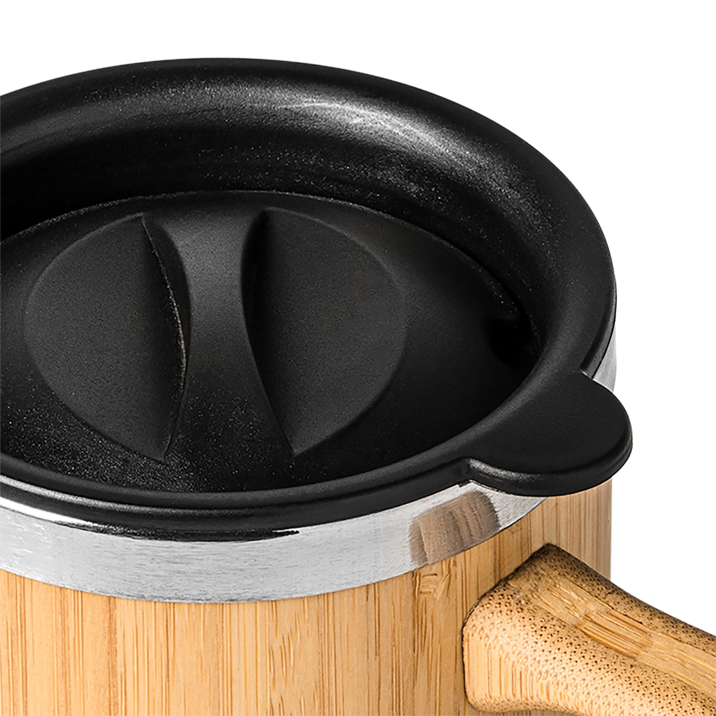 SNACC4097-TAZA DE ACERO INOXIDABLE CON PARED DE BAMBÚ