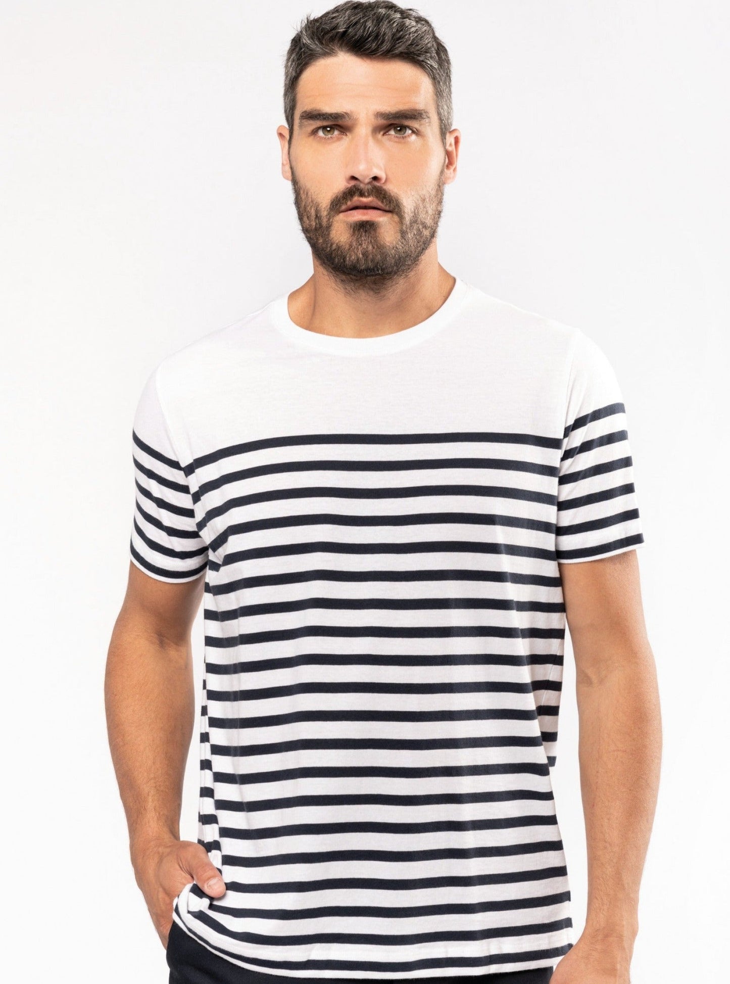 SNC3033-T-SHIRT MARIN EN COTON BIOLOGIQUE HOMME