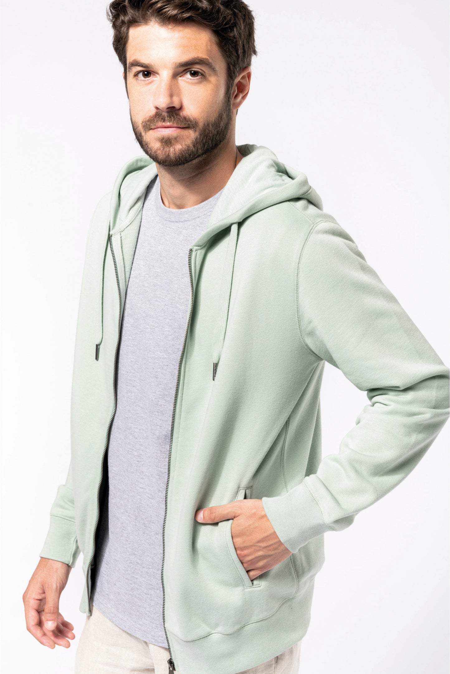 SN4008 SUDADERA CON CAPUCHA Y CREMALLERA - UNISEX
