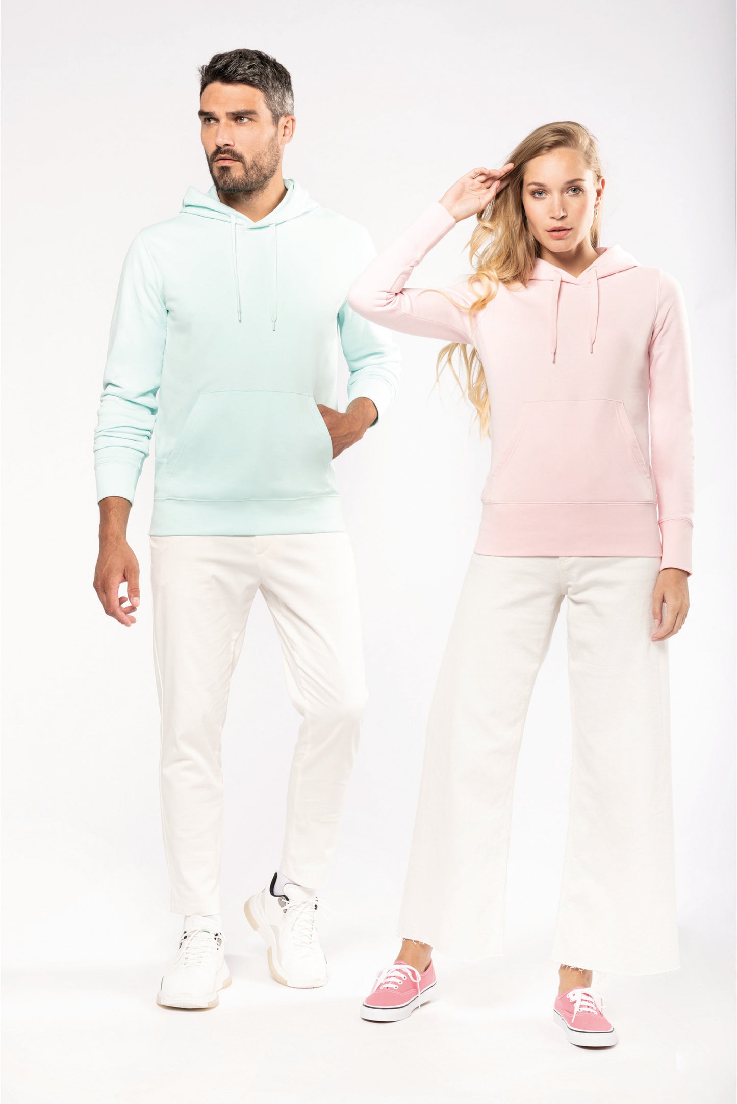 SN4028 - FELPA DA DONNA ECO-RESPONSABILE CON CAPPUCCIO