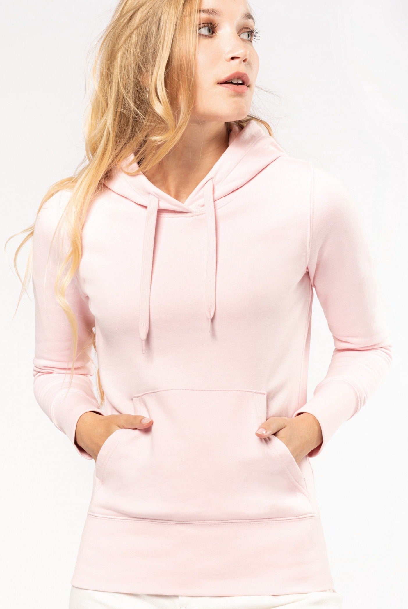 SN4028 - FELPA DA DONNA ECO-RESPONSABILE CON CAPPUCCIO