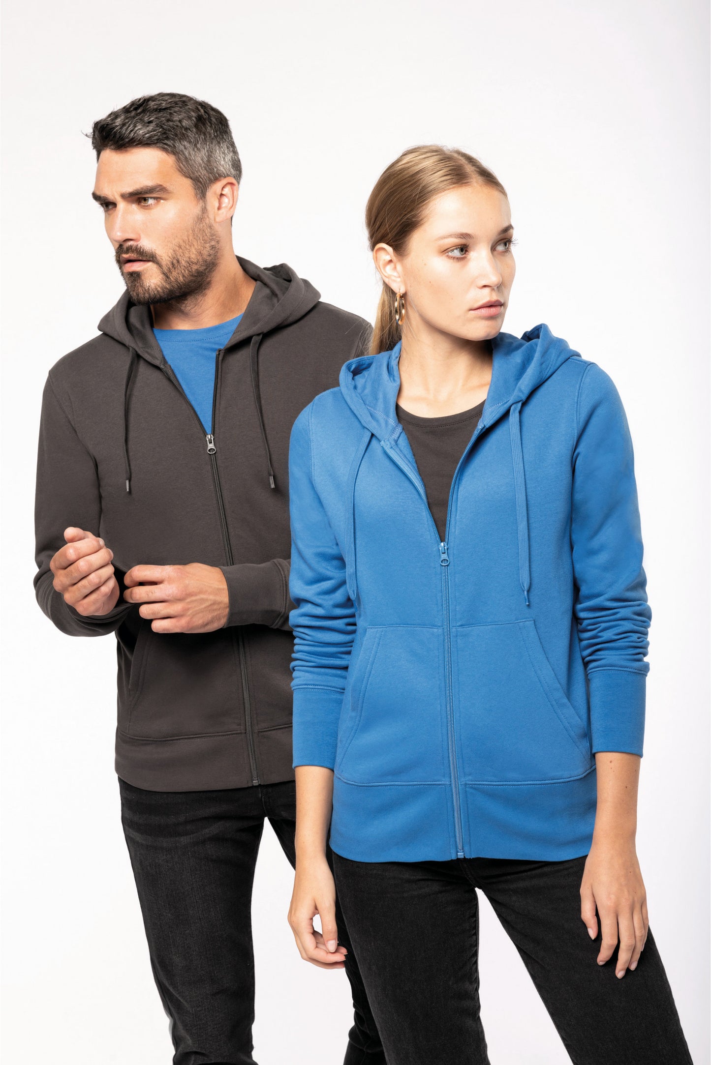 SN4031 SUDADERA CON CAPUCHA Y CREMALLERA.MUJER