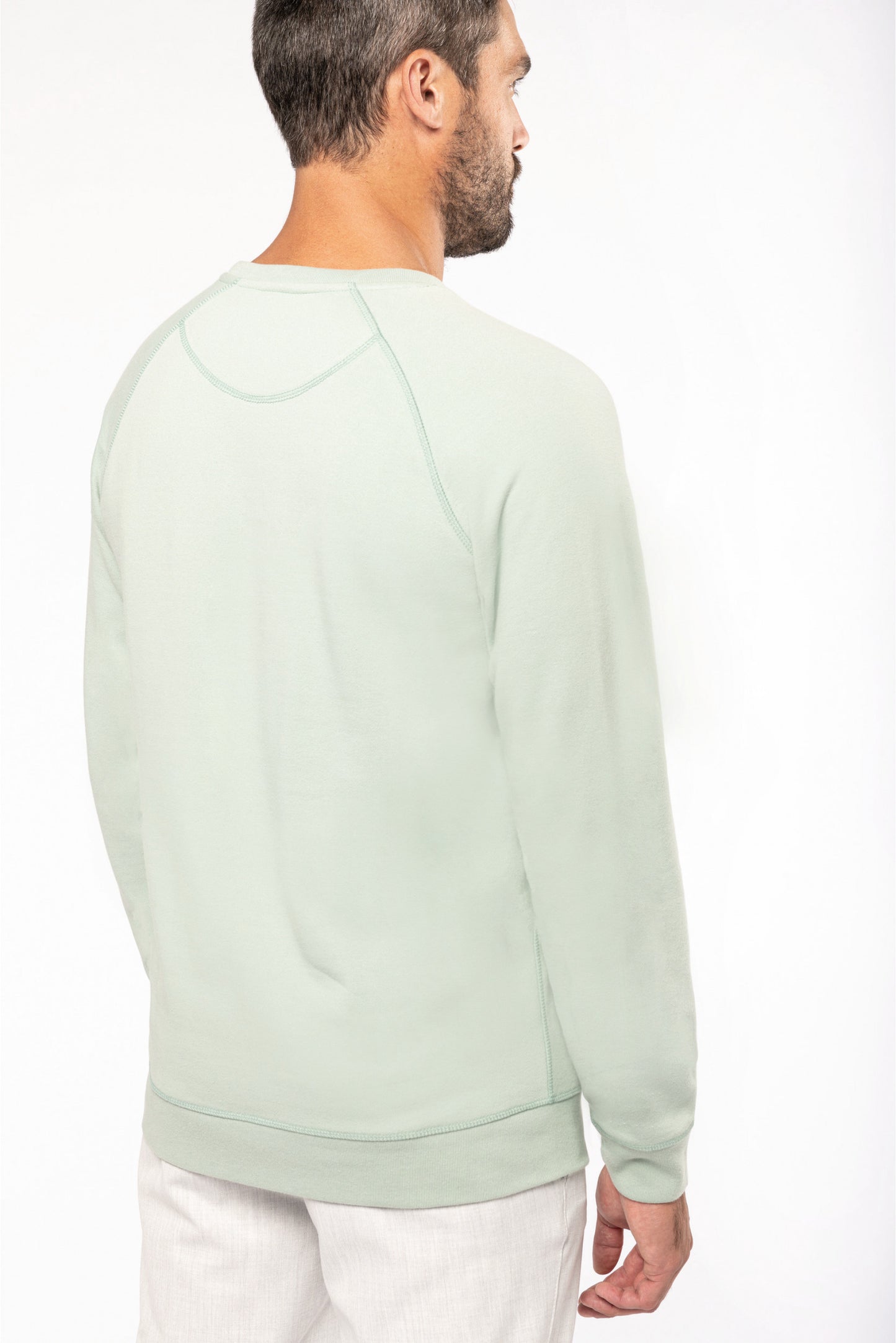 SN480 - SUDADERA ALGODÓN ORGÁNICO CON CUELLO REDONDO.HOMBRE
