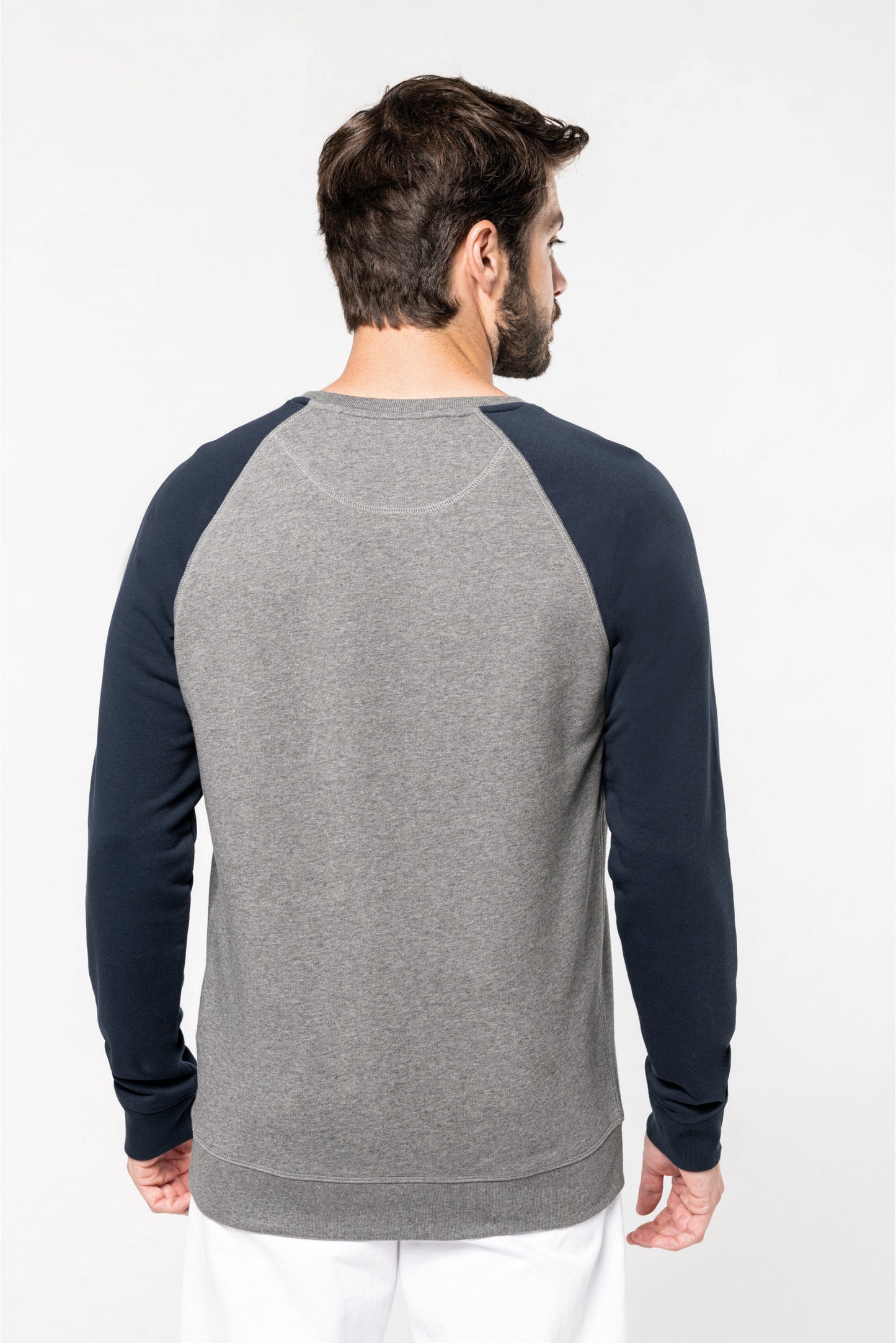 SN491 SWEAT COL ROND BICOLORE.HOMME