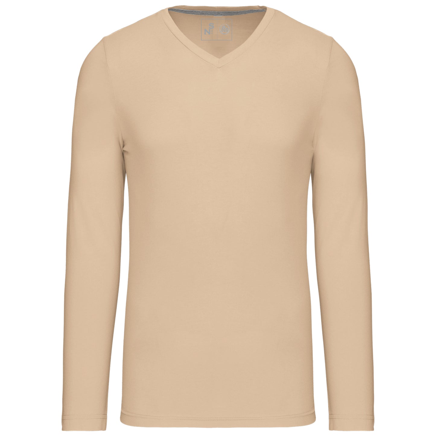 SNC358-CAMISETA DE MANGA LARGA Y CUELLO DE PICO DE HOMBRE