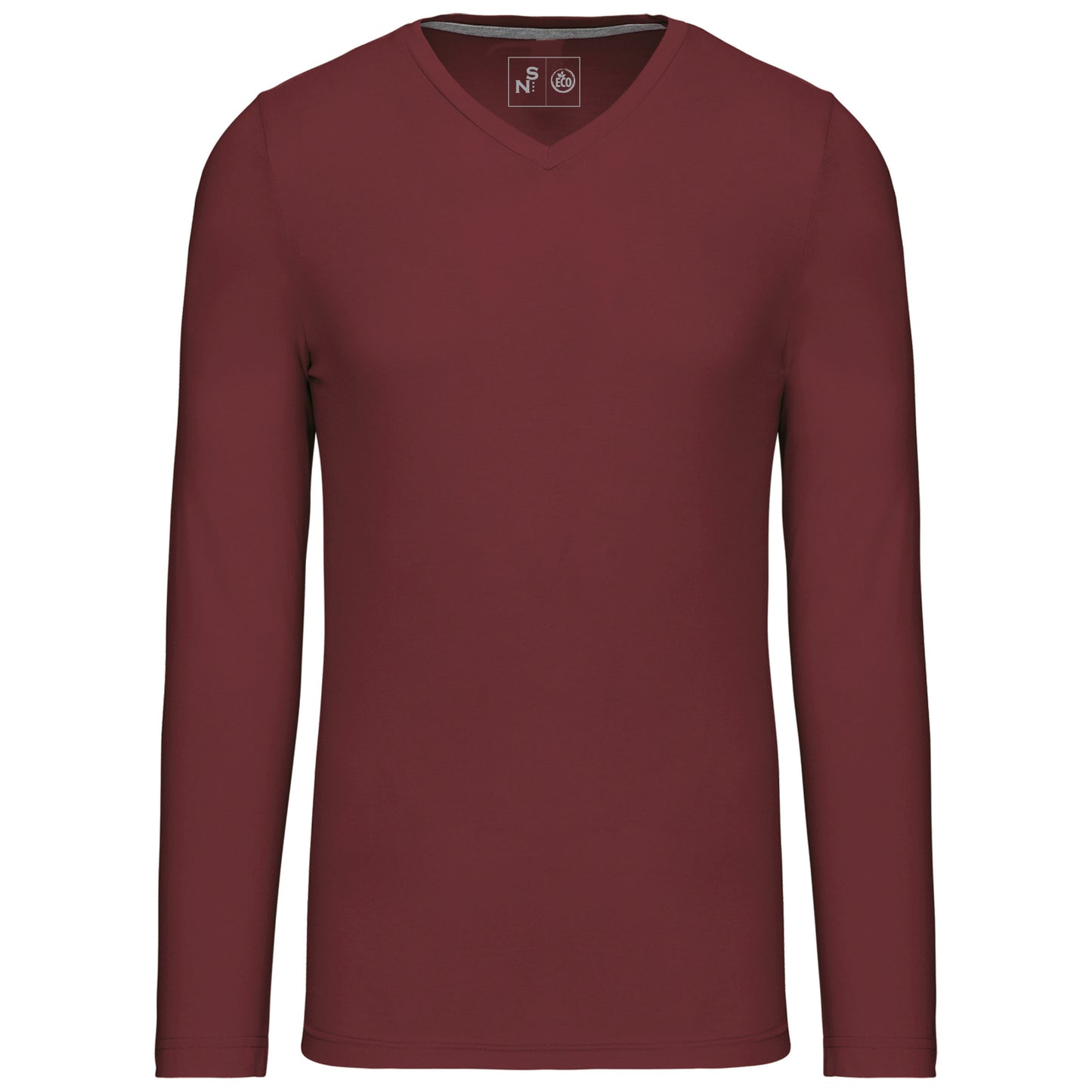 SNC358-CAMISETA DE MANGA LARGA Y CUELLO DE PICO DE HOMBRE