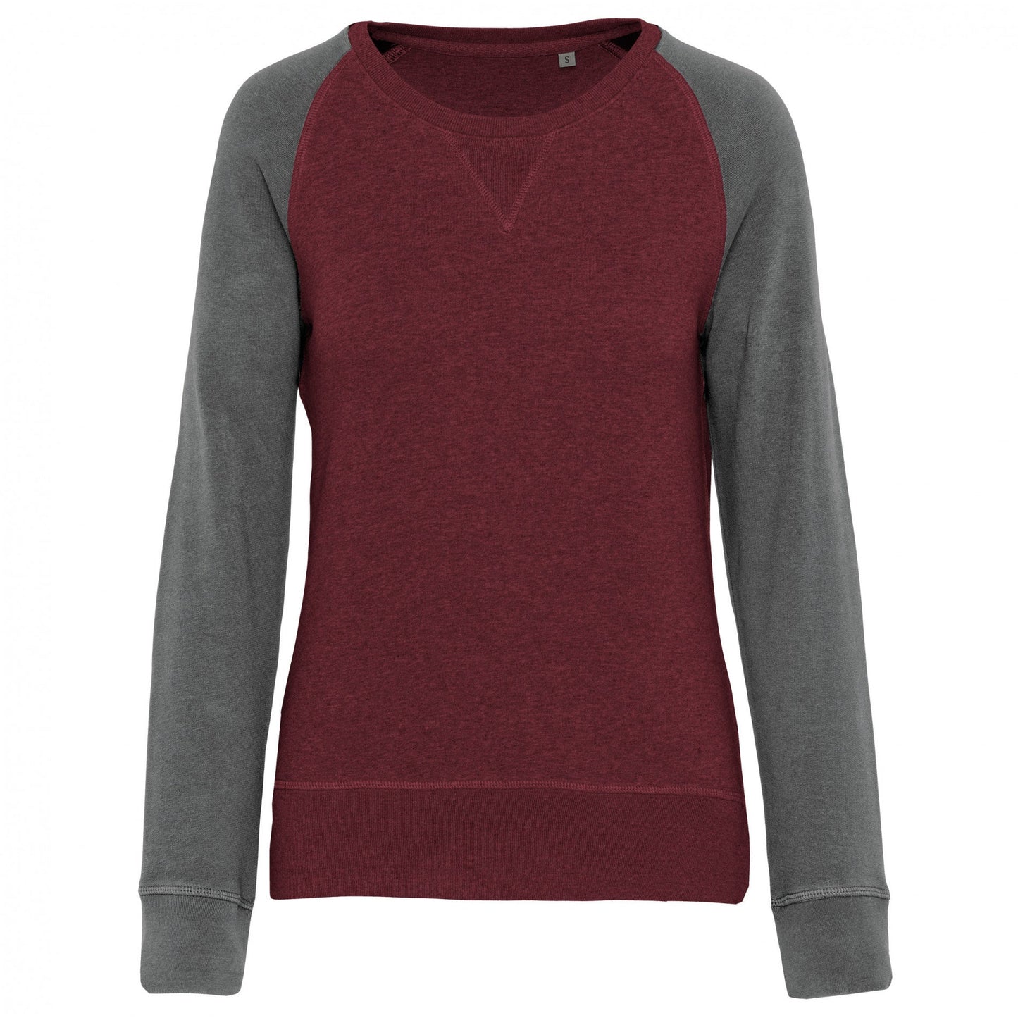 SN492W FELPA GIROCOLLO BICOLORE. DONNA