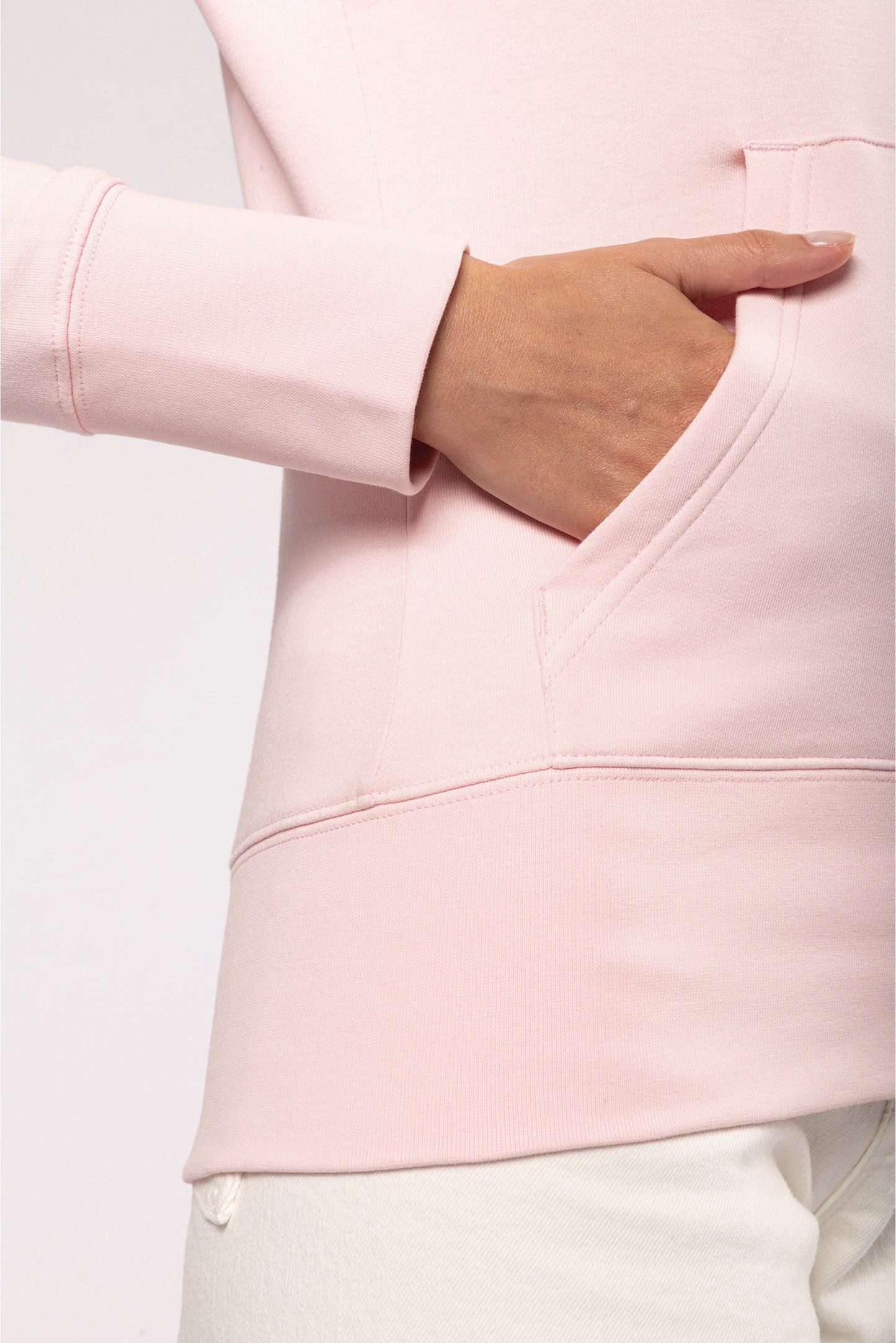 SN4028 - FELPA DA DONNA ECO-RESPONSABILE CON CAPPUCCIO