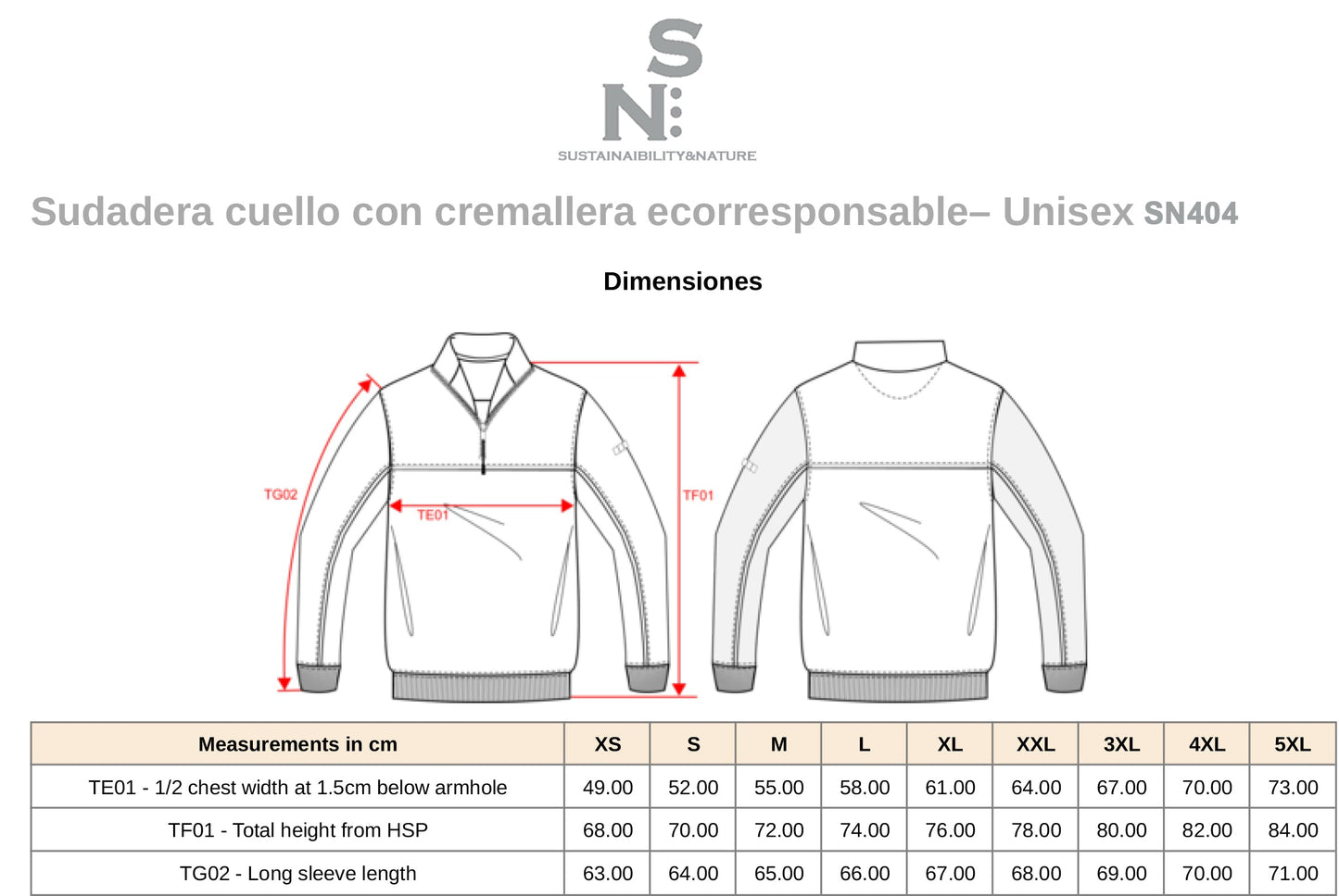 SN404 SUDADERA CUELLO CREMALLERA.UNISEX