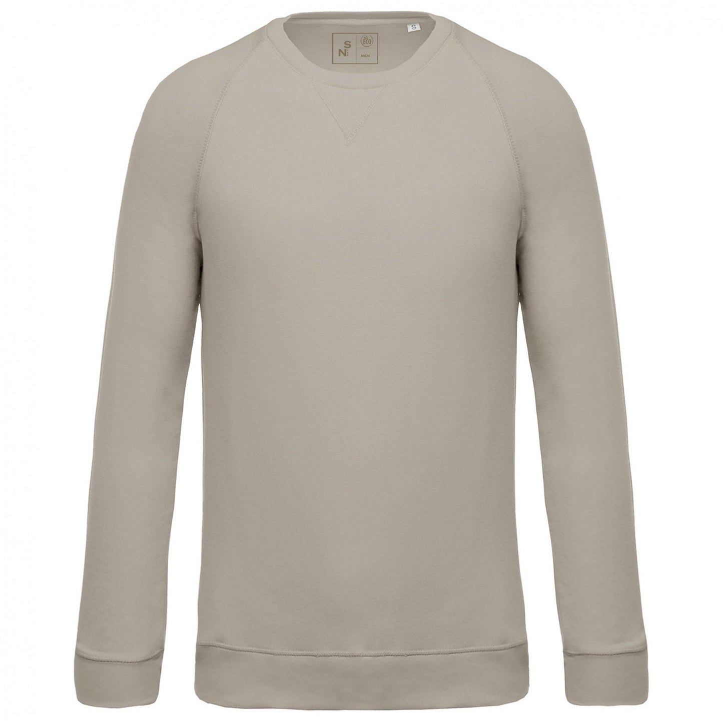 SN480 - SUDADERA ALGODÓN ORGÁNICO CON CUELLO REDONDO.HOMBRE