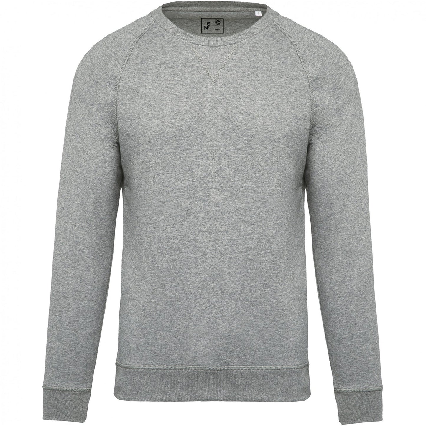 SN480 - SUDADERA ALGODÓN ORGÁNICO CON CUELLO REDONDO.HOMBRE