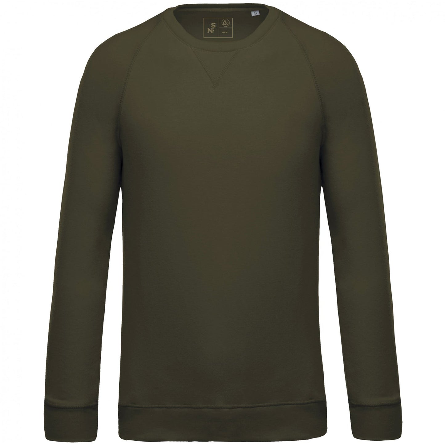 SN480 - SUDADERA ALGODÓN ORGÁNICO CON CUELLO REDONDO.HOMBRE