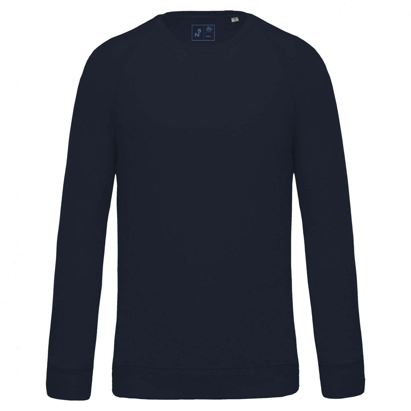 SN480 - SUDADERA ALGODÓN ORGÁNICO CON CUELLO REDONDO.HOMBRE