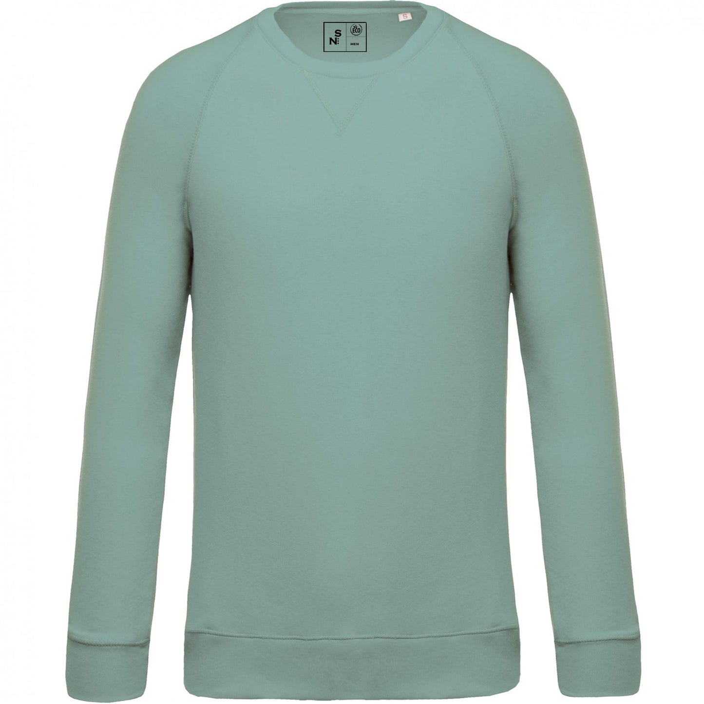 SN480 - SUDADERA ALGODÓN ORGÁNICO CON CUELLO REDONDO.HOMBRE