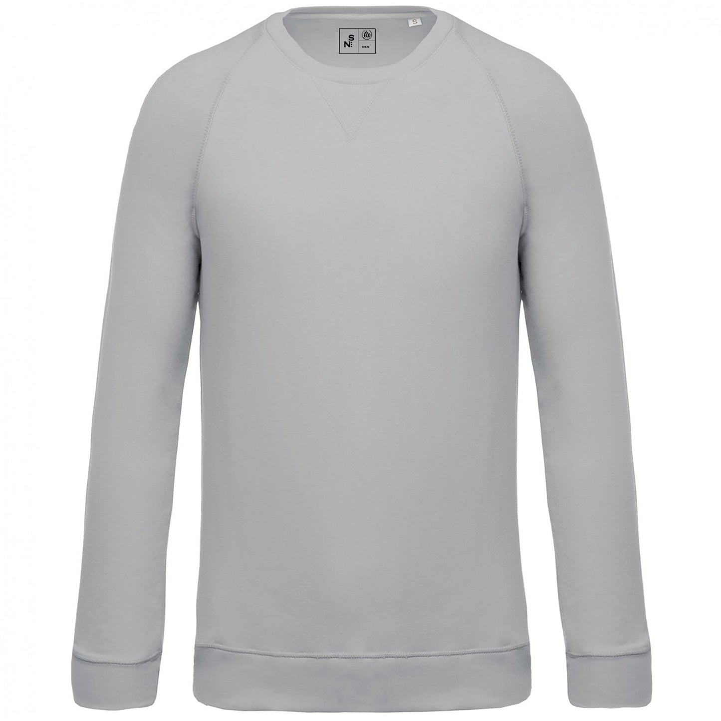 SN480 - SUDADERA ALGODÓN ORGÁNICO CON CUELLO REDONDO.HOMBRE