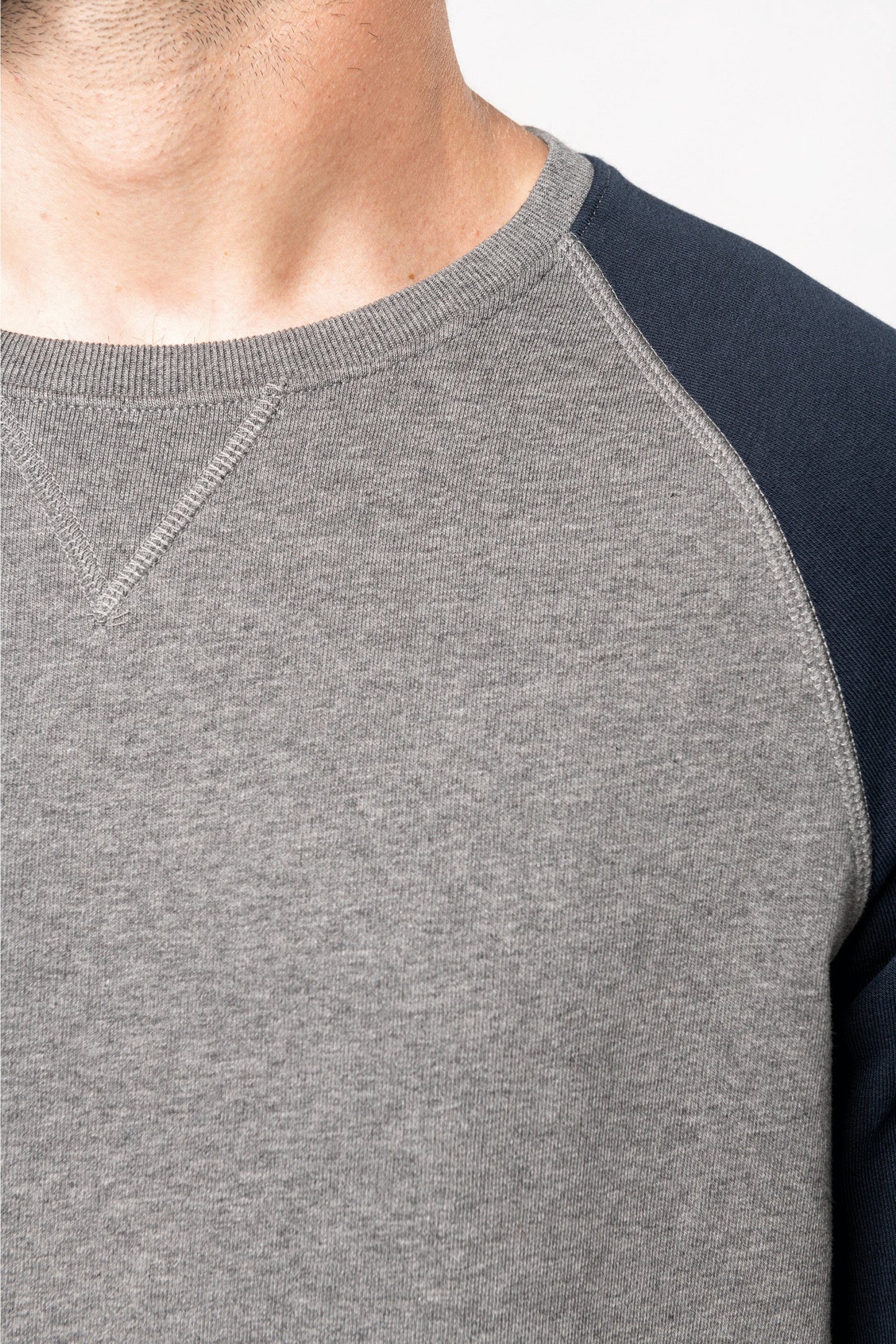 SN491 SWEAT COL ROND BICOLORE.HOMME