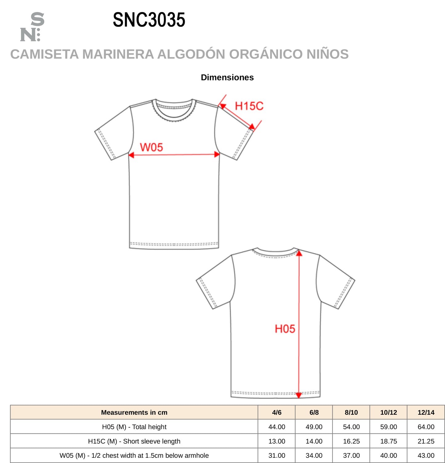 SNC3025- CAMISETA BIO150