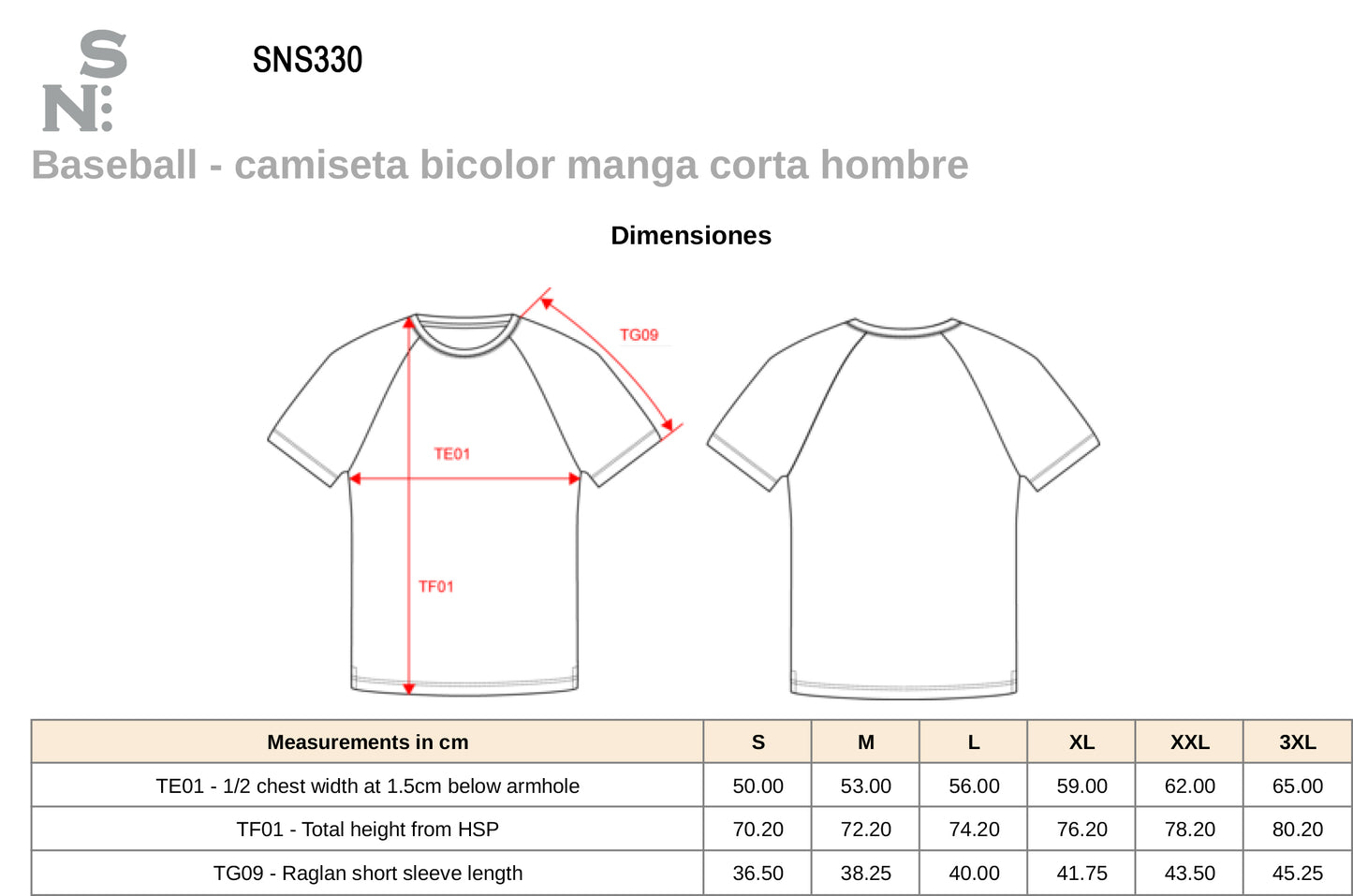 SNC330-T-SHIRT BICOLORE