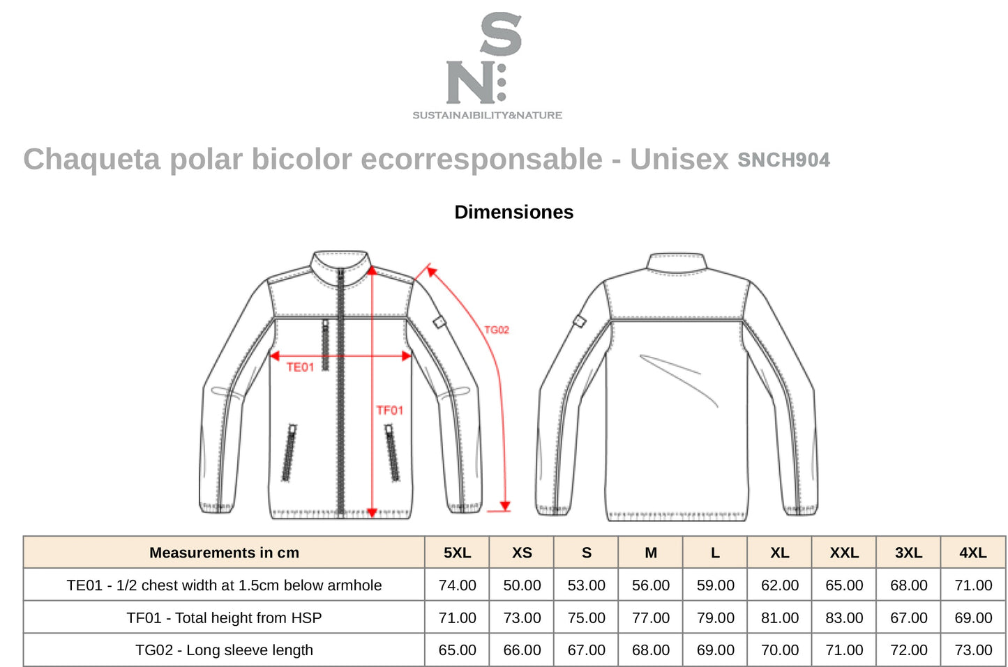 SNCH904 CHAQUETA POLAR BICOLOR