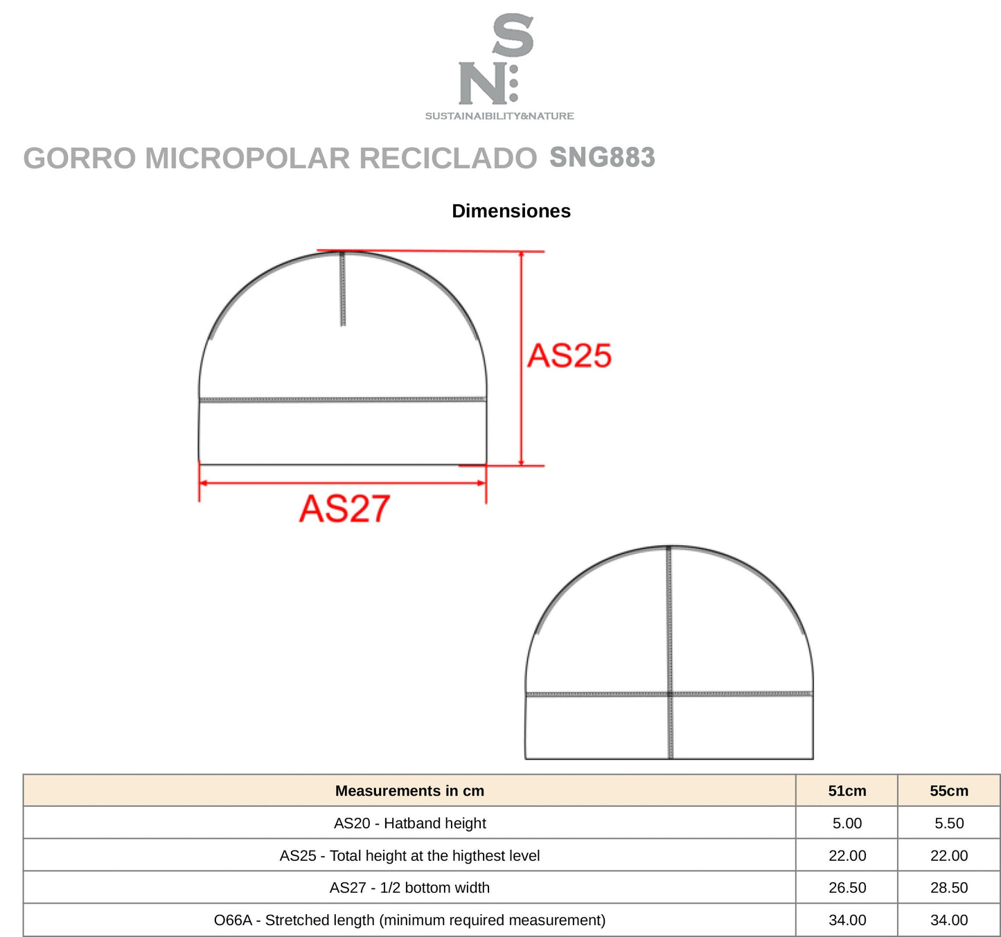 SNG883 GORRO MICROPOLAR RECICLADO