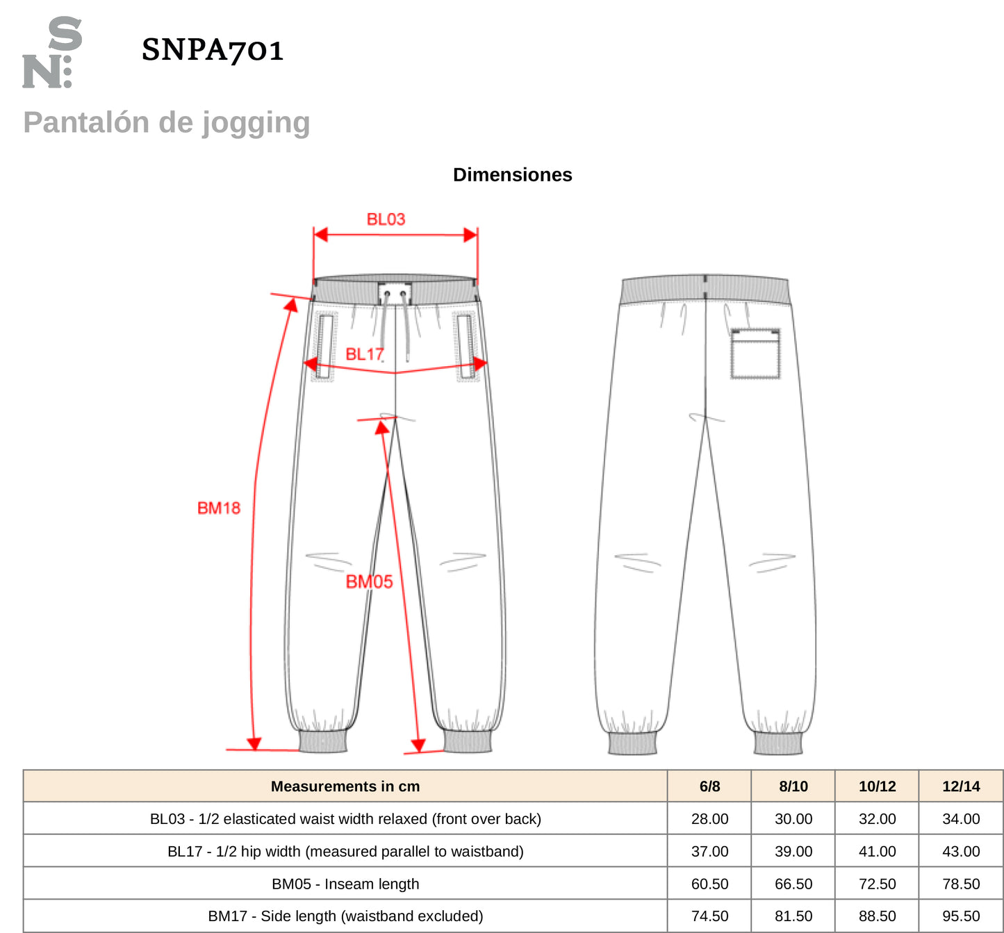 SNPA701 - PANTALONE JOGGING BAMBINO