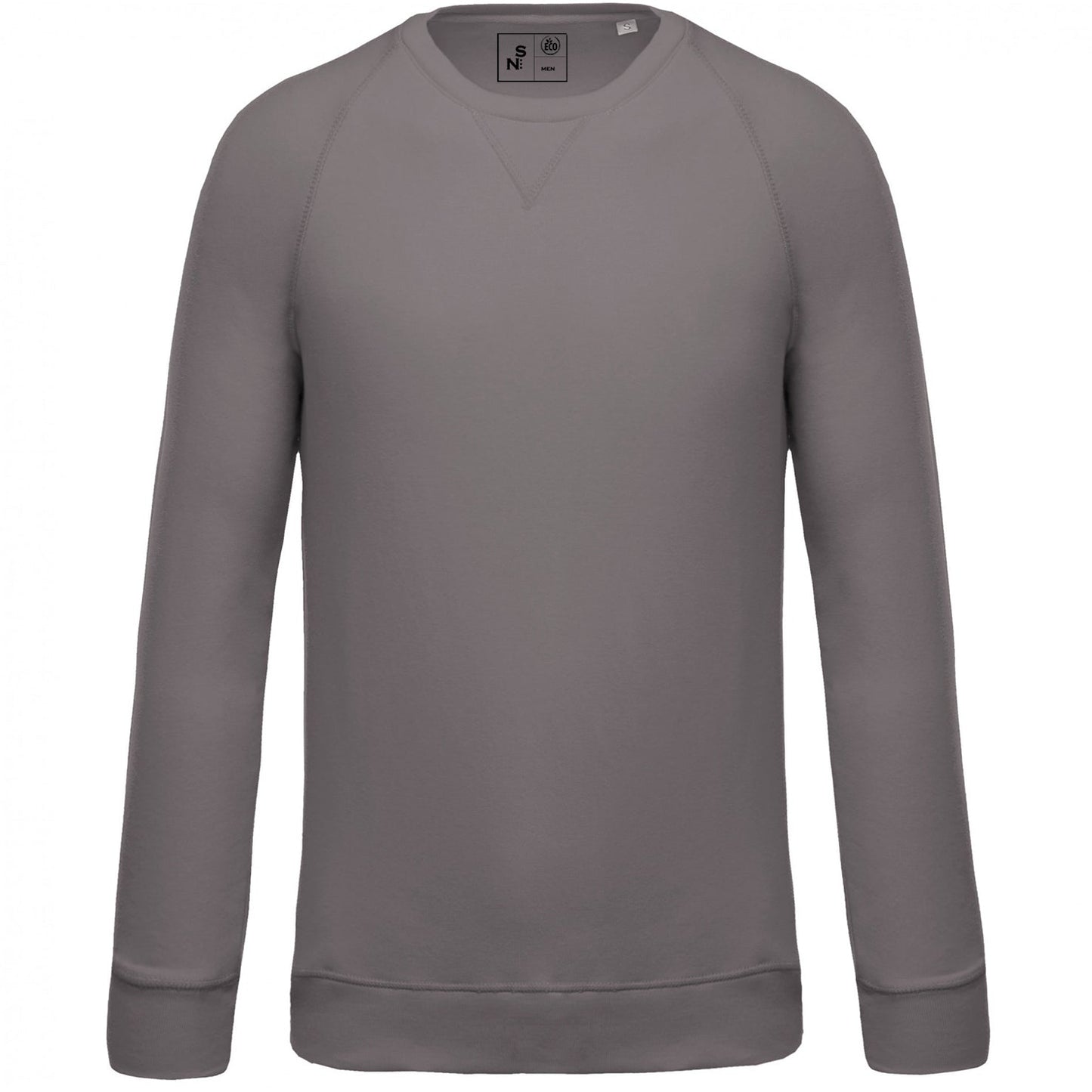 SN480 - SUDADERA ALGODÓN ORGÁNICO CON CUELLO REDONDO.HOMBRE