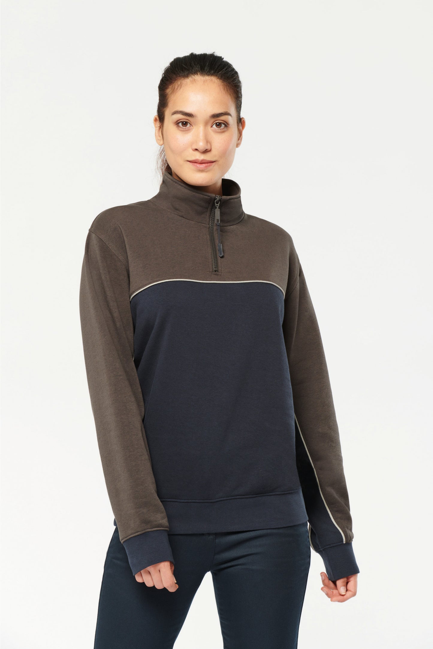SN404 SUDADERA CUELLO CREMALLERA.UNISEX