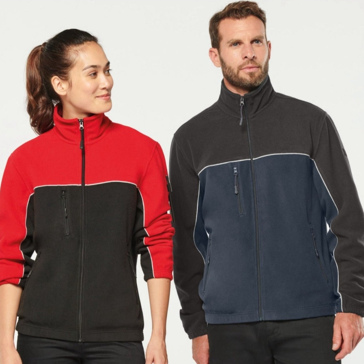 SNCH904 CHAQUETA POLAR BICOLOR