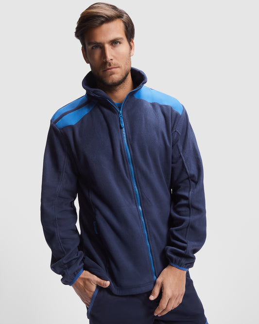 SNL8412- VESTE EN MICROPOLAIRE EN COULEURS COMBINÉES