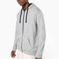 SN466 - FELPA CON CAPPUCCIO E ZIP A COSTINE