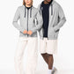 SN466 - FELPA CON CAPPUCCIO E ZIP A COSTINE