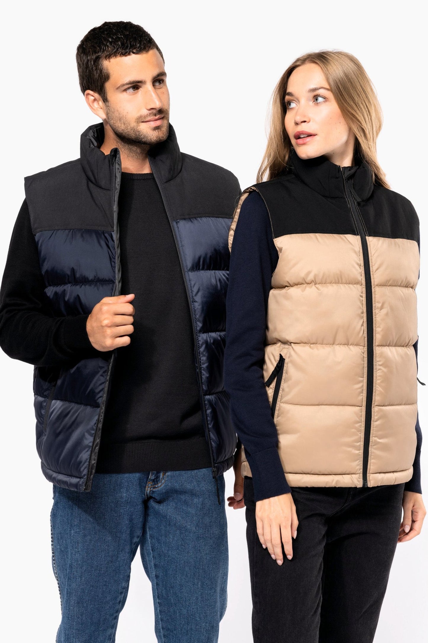 SNCH6162 - GILET REMBOURRÉ MIXTE BICOLORE