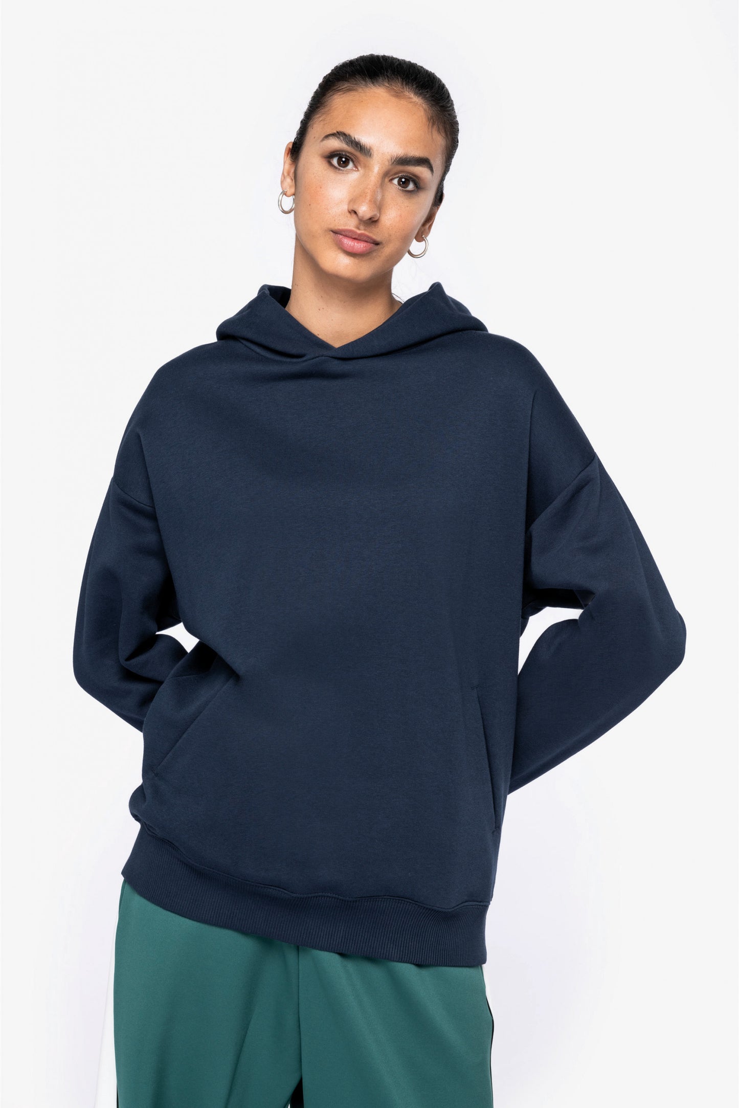 SNS408 - SUDADERA CON CAPUCHA OVERSIZE.UNISEX