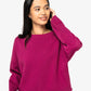 SNS429 - FELPA DA DONNA ECO GIROCOLLO OVERSIZE CROP