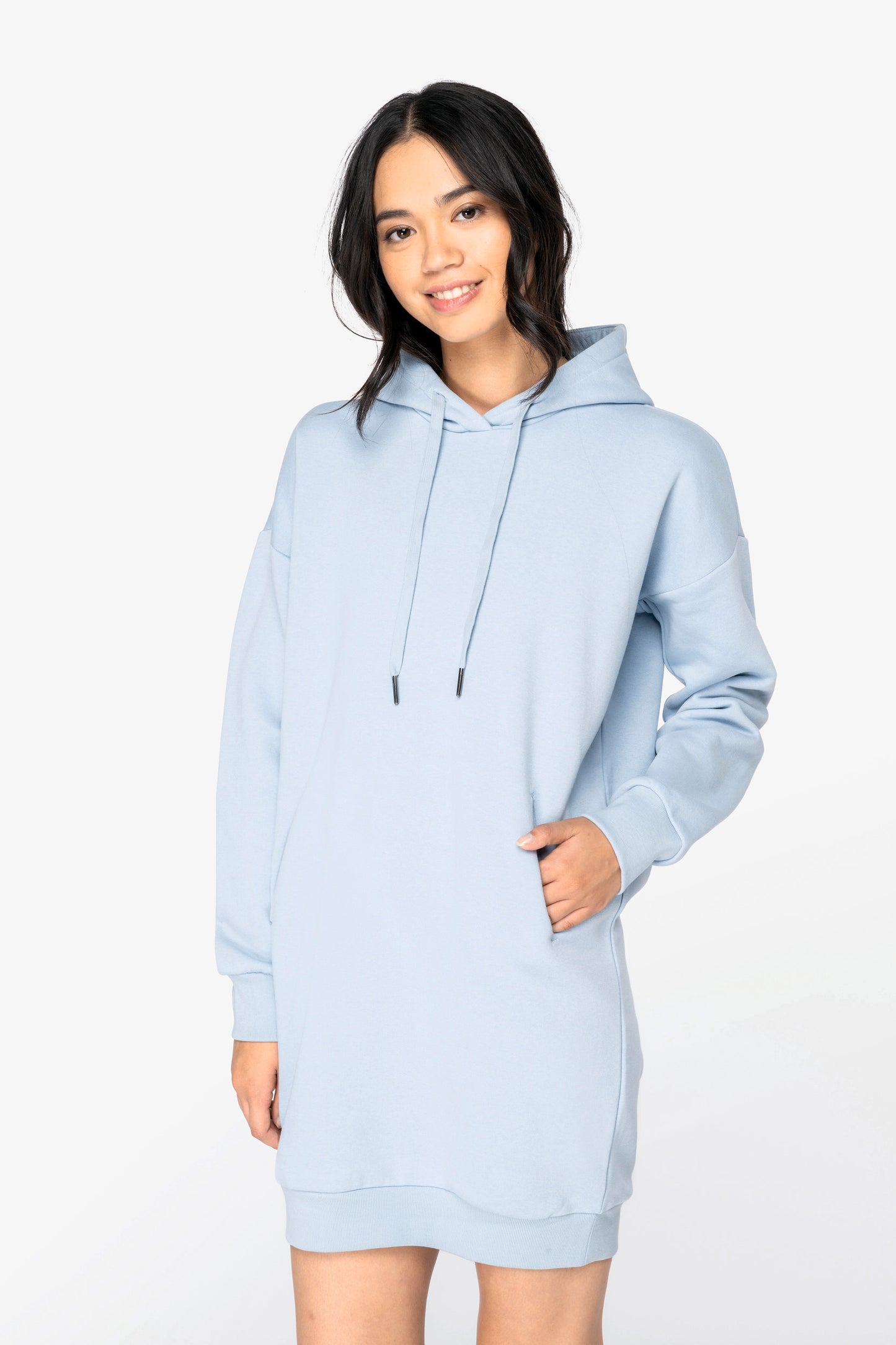 SN5005 - ROBE SWEAT-SHIRT À CAPUCHE ECO POUR FEMME