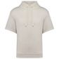 SNS406 - Felpa con cappuccio a maniche corte e spalle scese