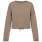 SNS429 - FELPA DA DONNA ECO GIROCOLLO OVERSIZE CROP