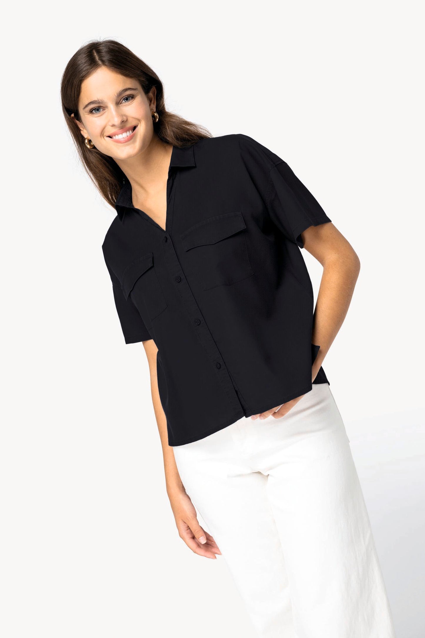 SNCA514 - CAMISA ECO OVERSIZE DE LYOCELL MUJER