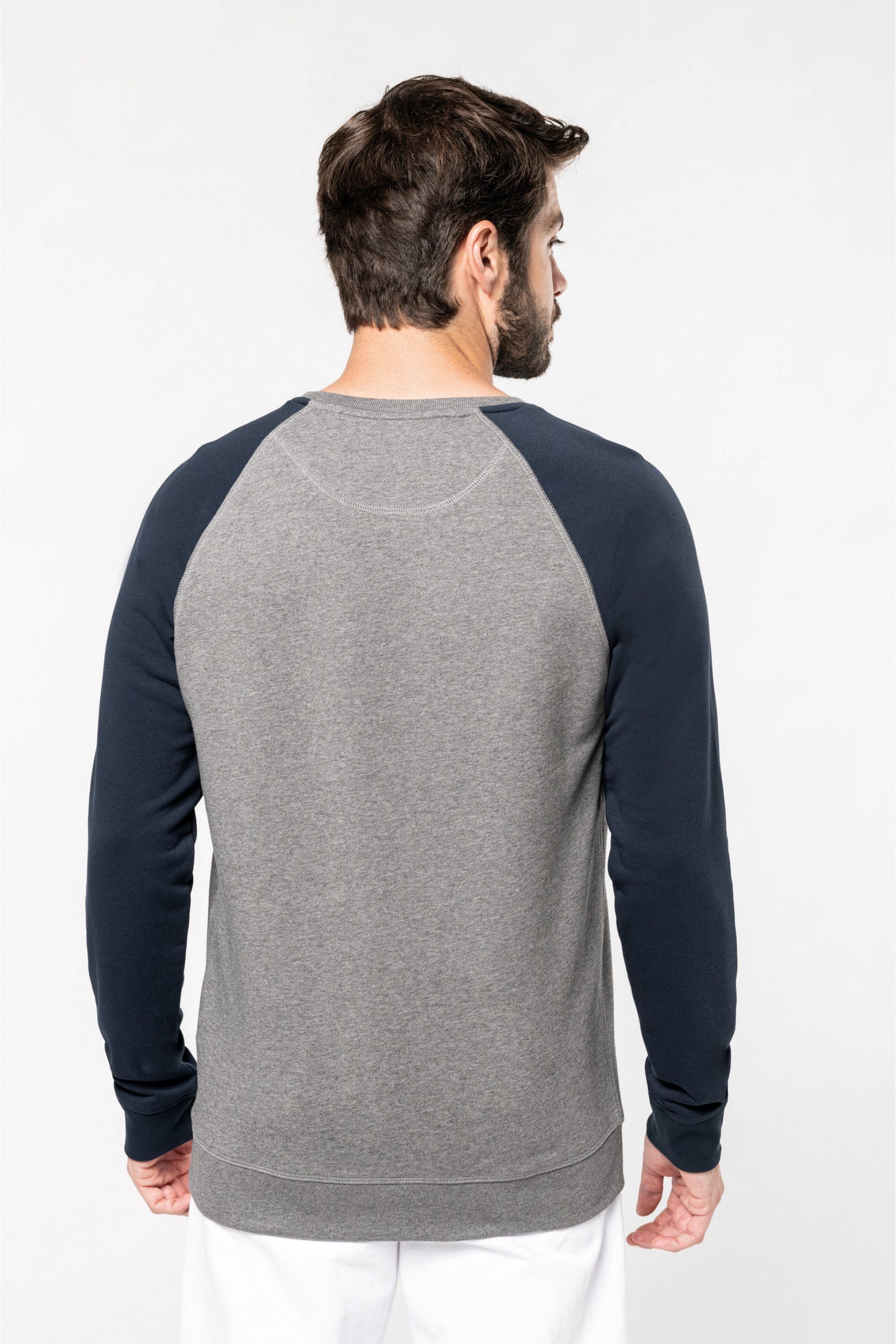 SN491 SWEAT COL ROND BICOLORE.HOMME 