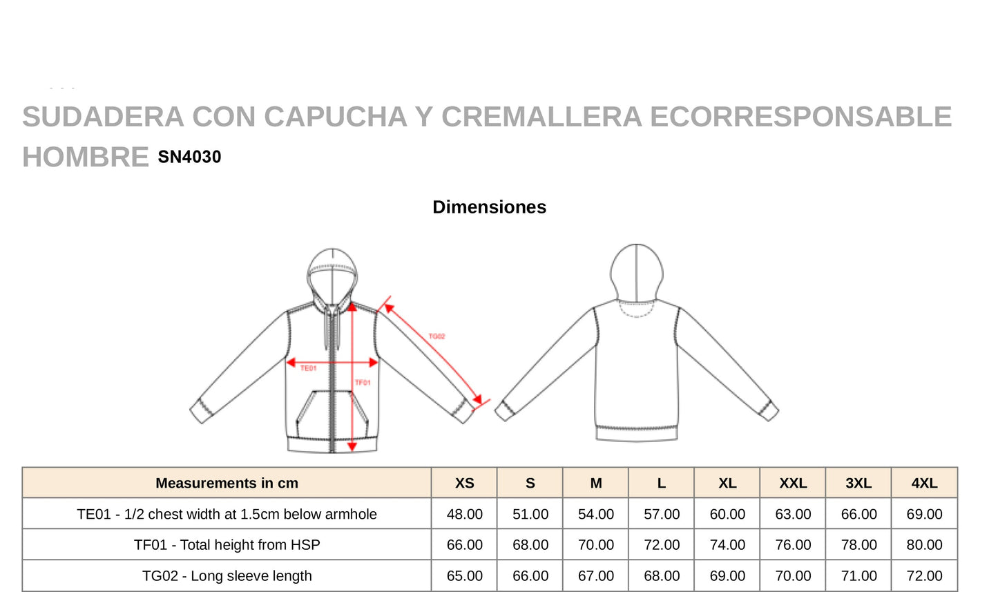 SN4027 SUDADERA CAPUCHA.HOMBRE